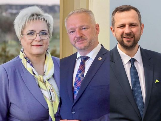 Na zdj. od lewej: wójt gminy Purda Teresa Chrostowska, wojewoda warmińsko-mazurski Radosław Król, prezydent Olsztyna Robert Szewczyk.