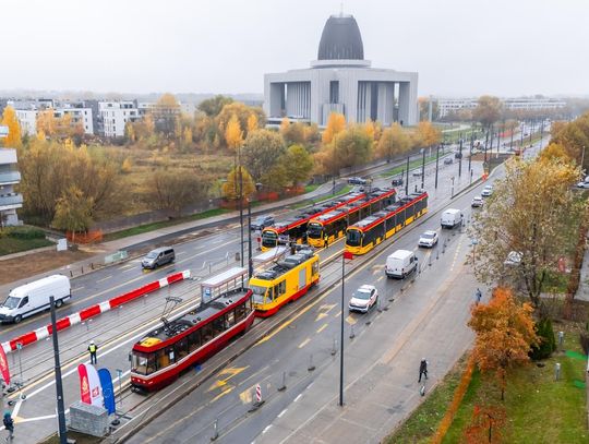 Trasa tramwajowa w Wilanowie.