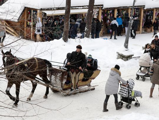 Transport konny w Zakopanem.