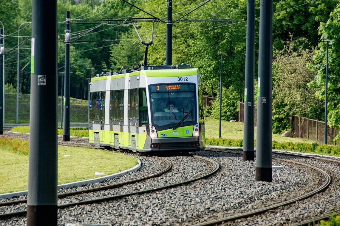 Na zdj. tramwaj w Olsztynie.