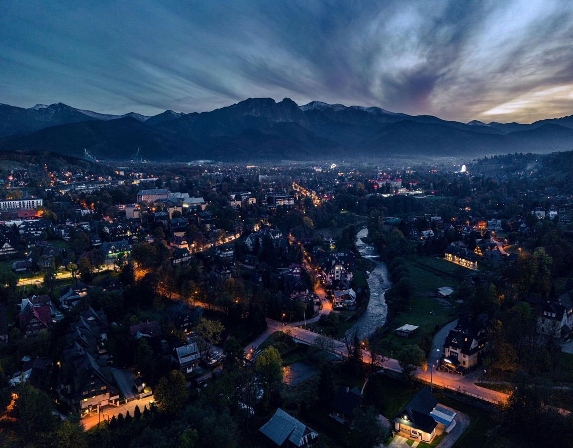 Zakopane nocą.